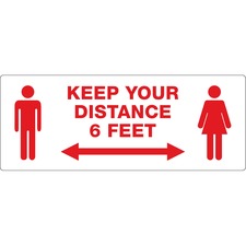 Avery&reg; Surface Safe KEEP YOUR DISTANCE Decals