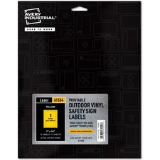 Avery&reg; Adhesive Printable Vinyl Signs [SIGN;LABEL;YELLOW;7X10-PK]