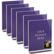 Officemate Vertical Sign Holder, 6PK [SIGNHLDR;UPVERTICAL;6PK-PK]
