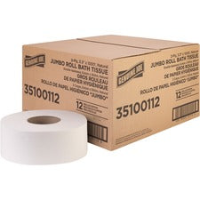 Genuine Joe Jumbo Jr Dispenser Bath Tissue Roll [TISSUE;BATH;JMB;2PLY;1000-GJO18317]