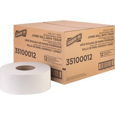 Genuine Joe Jumbo Jr Dispenser Bath Tissue Roll [TISSUE;BATH;JMB;2PLY;1000-GJO15050CT]