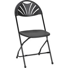 Dorel Zown Premium Fan Back Folding Chair [CHAIR;FOLDING;BLACK;8/CT-CT]