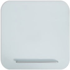 U Brands Magnetic White Glass Dry-Erase Board, 35" X 35"