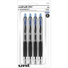 uniball&trade; 207 Gel Pen [PEN;GEL;207;0.7MM;4PK;BLUE-PK]