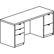 Lorell Prominence 2.0 Double-Pedestal Credenza [CREDENZA;24X66;DBL;PED;GE-EA]