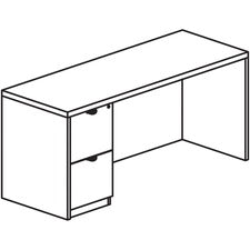 Lorell Prominence 2.0 Left-Pedestal Credenza [CREDENZA;LEFT;24X72;GE-EA]