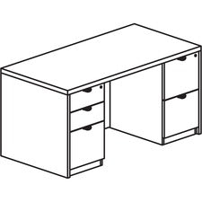 Lorell Prominence 2.0 Double-Pedestal Desk [DESK;DBL;PED;30X60;GE-EA]