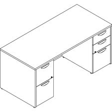 Lorell Prominence 2.0 Double-Pedestal Desk [DESK;DBL;PED;30X66;GE-EA]
