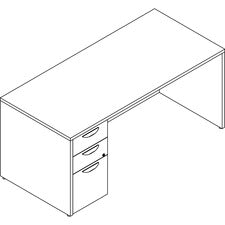 Lorell Prominence 2.0 Left-Pedestal Desk [DESK;SGL;FULL;PED;30X66;GE-EA]