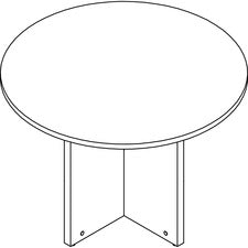 Lorell Prominence 2.0 Round Laminate Conference Table [TABLE;CONF;42;ROUND;GE-EA]