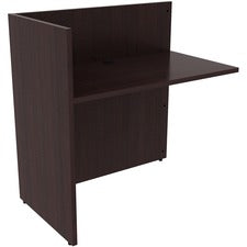 Lorell Essentials Series Reception Return - 42" x 24"41.5" - Material: Laminate - Finish: Espresso