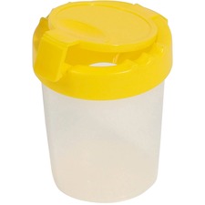 Deflecto Antimicrobial Kids No Spill Paint Cup Yellow