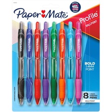 Paper Mate Profile Retractable Ballpoint Pen [PEN;PROFILE;RT;1.4MM;ASST;8CT-PK]