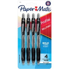 Paper Mate Profile Retractable Gel Pens [PEN;GEL;PROFILE;0.7MM;BLK;4CT-PK]