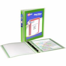 Avery&reg; Flexi-View 3 Ring Binder, 1 Inch Round Rings, 1 Chartreuse Green Binder