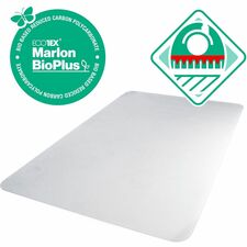 Floortex&reg; Ecotex&reg; BioPlus Eco Friendly Carbon Neutral Polycarbonate Chair Mat for Carpet - 46" x 60"