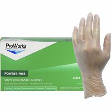 ProWorks Vinyl Powder-Free Industrial Gloves [GLOVE;VINYL;PF;3M;S-CT]
