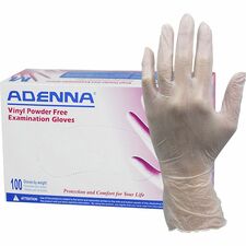 Adenna Vinyl Powder Free Exam Gloves [GLOVE;VINYL;EXAM;4M;L-CT]