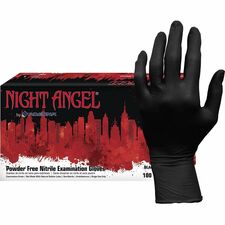 NIGHT ANGEL Nitrile Powder Free Exam Glove [GLOVE;NITRILE;EXAM;4M;L-CT]
