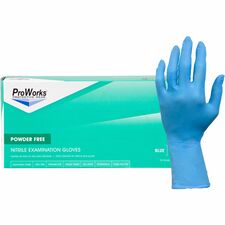 ProWorks Nitrile Powder-Free Exam Gloves [GLOVE;NIT;EXTCUFF;BLU;SM-CT]