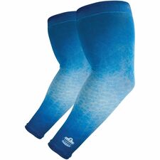 Chill-Its 6695 Sun Protection Arm Sleeves - Blue - UV Protection, Moisture Wicking, Stretchable, Machine Washable [SLEEVES;ARM;BLUE;M/L;PAIR-PR]