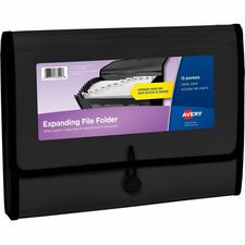 Avery&reg; Letter, A4 Recycled Expanding File [FILEFOLDER;13POCKET;BLACK-EA]