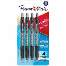 Paper Mate Profile Retractable Ballpoint Pens [PEN;BP;PROFILE;1.0MM;BLK;4CT-PK]