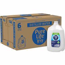Pure Life Distilled Water - 127.82 fl oz (3.78 L) - 6 / Carton / Bottle [WATER;DIST;PR LF;1G;SIDE H-CT]