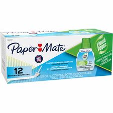 Paper Mate Liquid Paper Fast Dry Correction Fluid - 22 mL - Bright White - Fast-drying - 12 / Dozen
