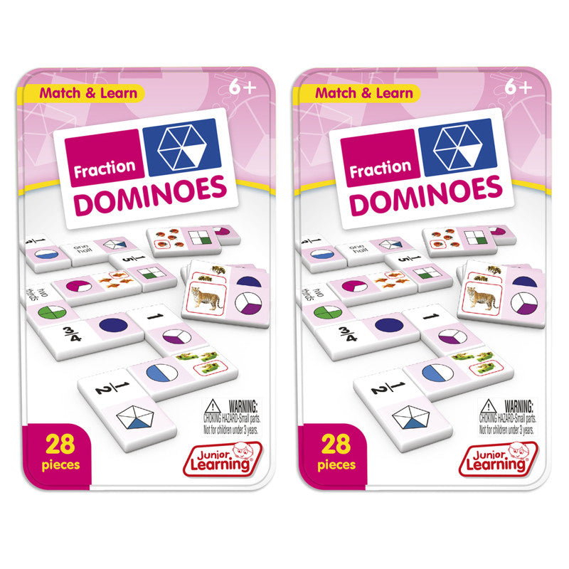 JUNIOR LEARNING - Fraction Dominoes, 2 Sets