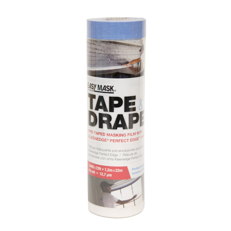 EASY MASK - Trimaco Easy Mask 48 in. W X 72 ft. L X 0.5 mil Pre-Taped Plastic Masking Film 1 pk