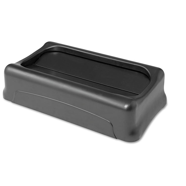Rubbermaid Commercial - Swing Top Lid for Slim Jim Waste Containers, 11.38w x 20.5d x 5h, Black