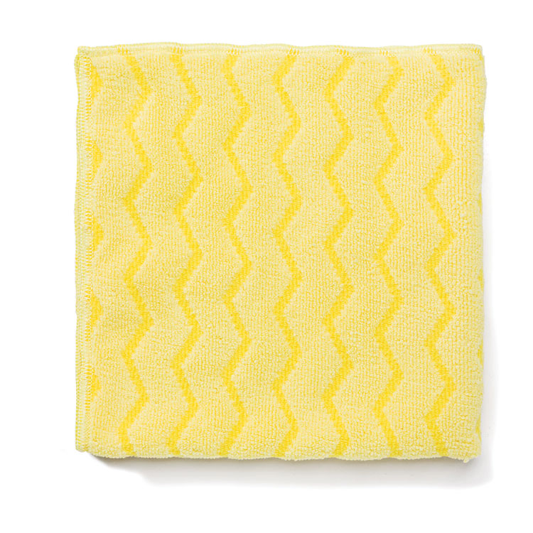 Rubbermaid Commercial - Reusable Cleaning Cloths, Microfiber, 16 x 16, Yellow, 12/Carton