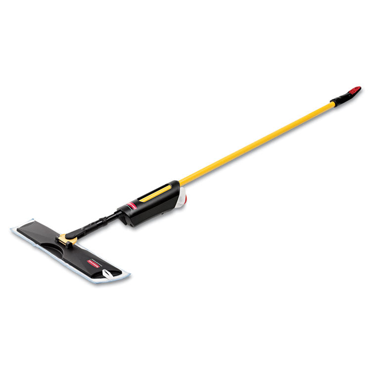 Rubbermaid Commercial - Light Commercial Spray Mop, 18" Wide Blue Head, 52" Steel Handle