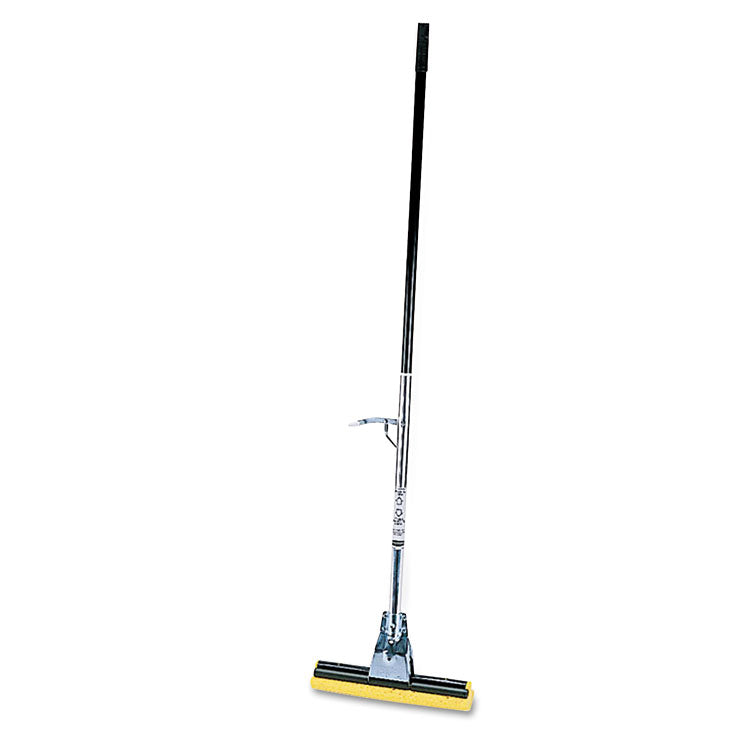 Rubbermaid Commercial - Steel Sponge Mop, 12" Wide Yellow Cellulose Sponge Head, Bronze Steel Handle