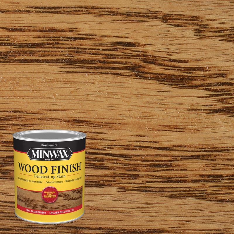 MINWAX - Minwax Wood Finish Semi-Transparent English Chestnut Oil-Based Penetrating Wood Stain 1 qt - Case of 4