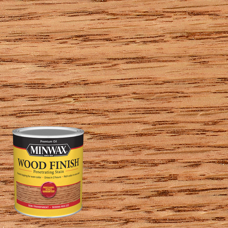 MINWAX - Minwax Wood Finish Semi-Transparent Sedona Red Oil-Based Penetrating Wood Stain 1 qt - Case of 4