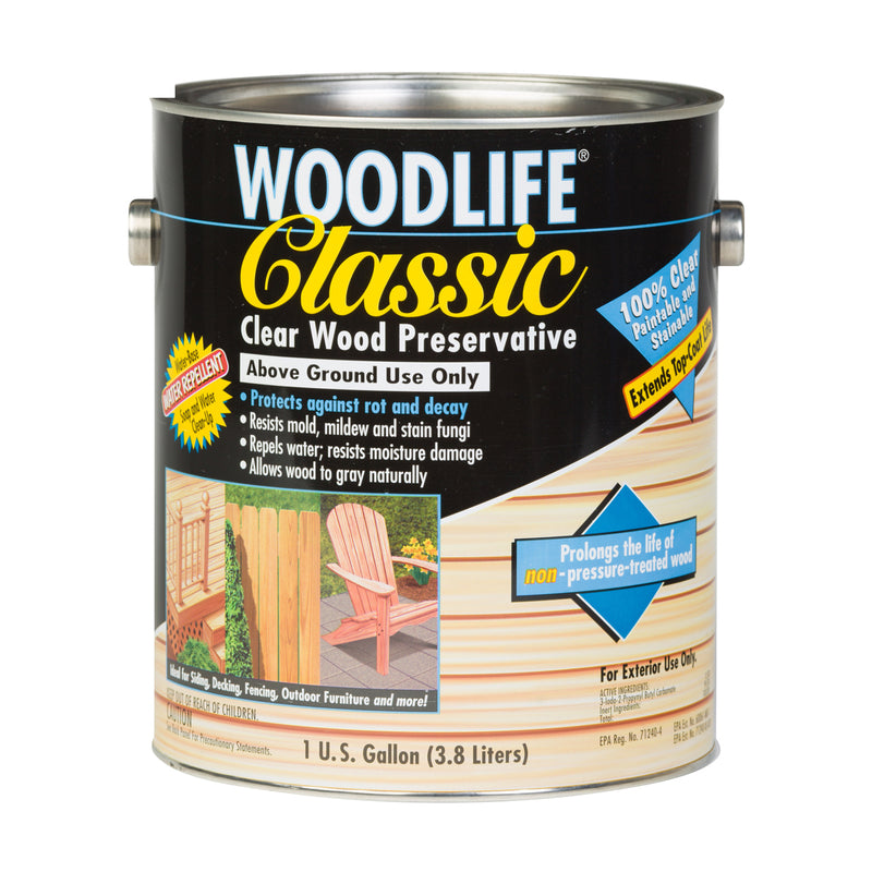 WOODLIFE - Wolman Woodlife Clear Water-Based Wood Preservative 1 gal - Case of 4
