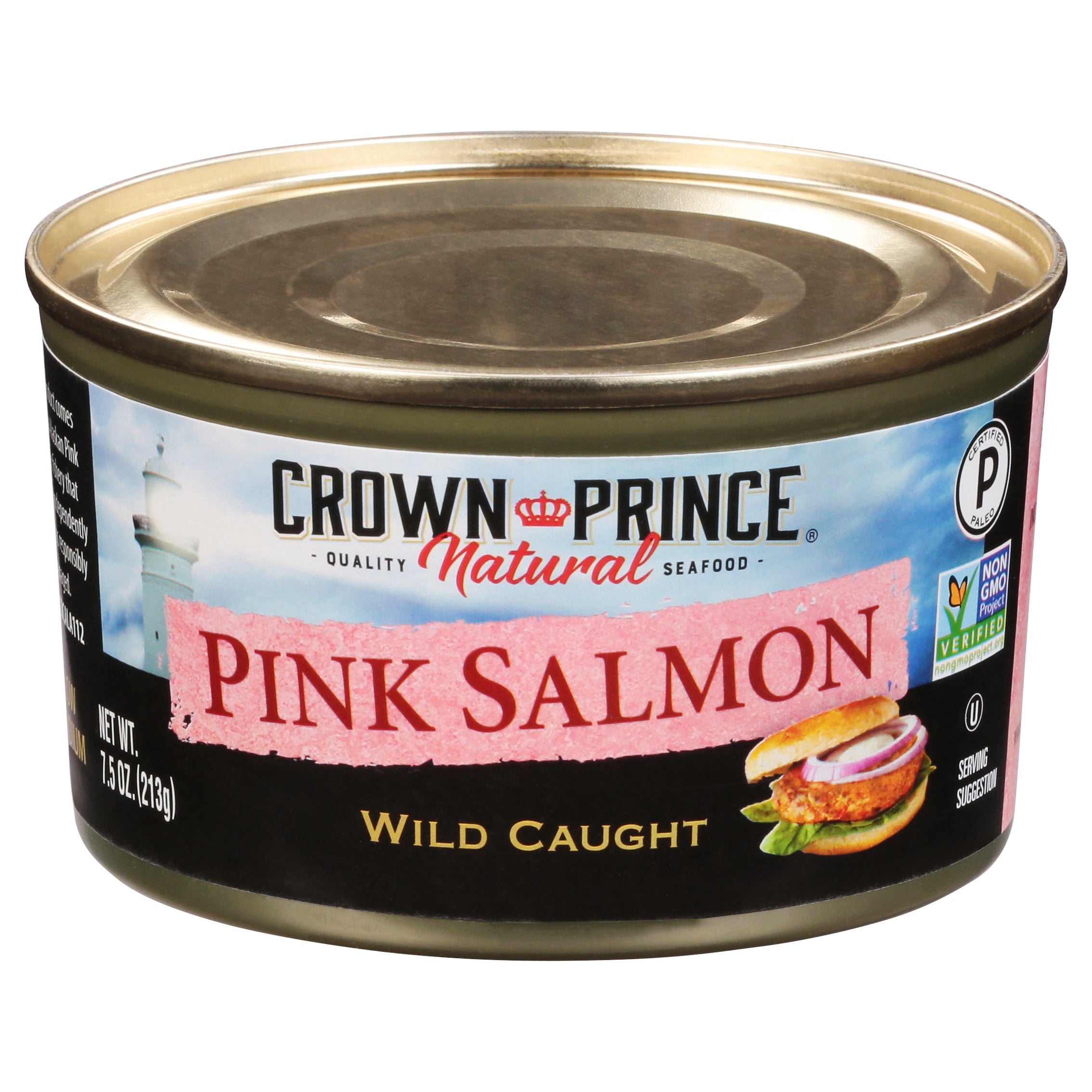 Crown Prince Natural Pink Salmon 7.5 oz - Case of 12