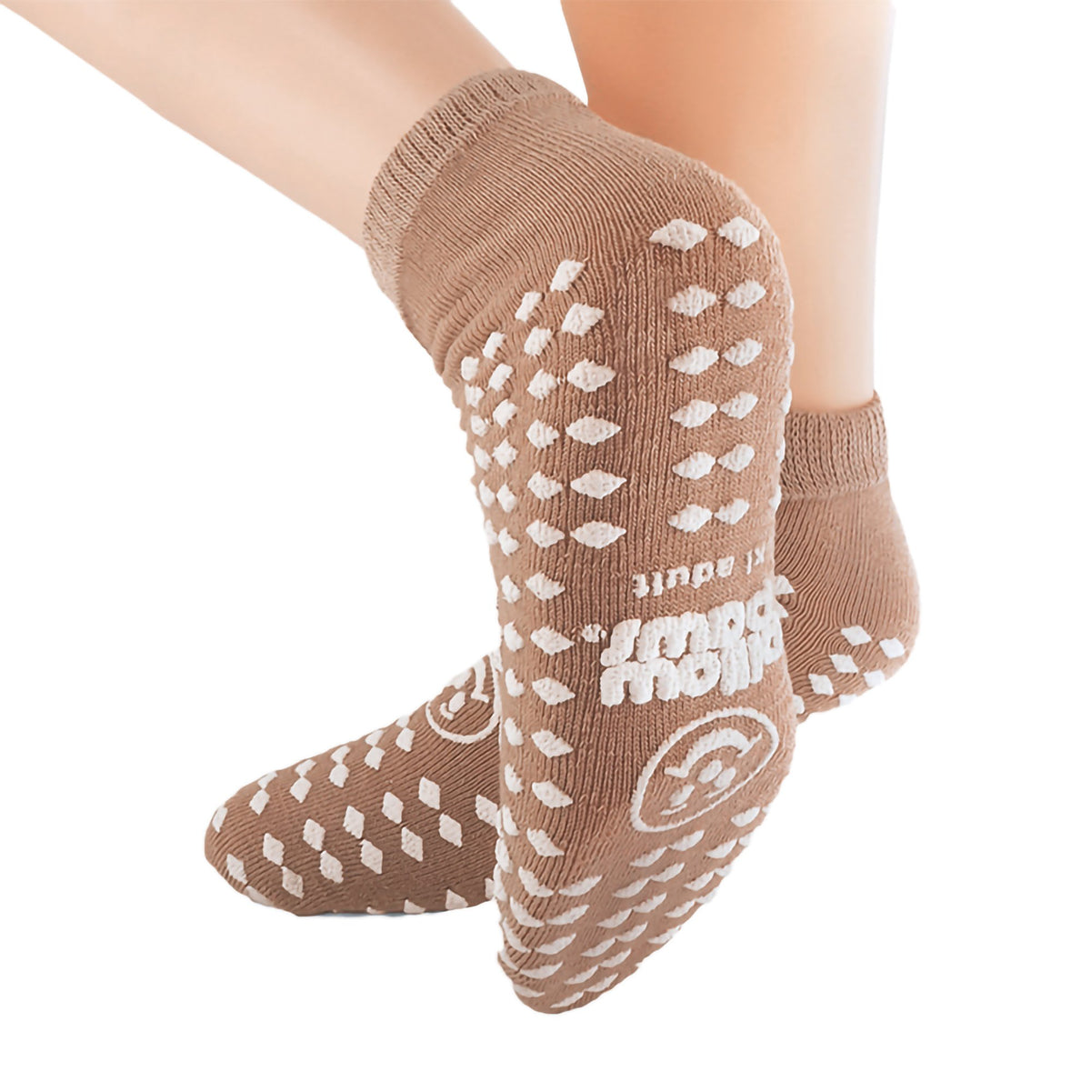 Principle Business Enterprises - Slipper Socks Pillow Paws® 360° Imprint Unisex Adult X-Large All Around Tread Single Patient Use Tan [1/PR]
