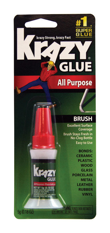 INSTANT KRAZY GLUE - Krazy Glue Super Strength Cyanoacrylate All Purpose Brush On 0.18 oz