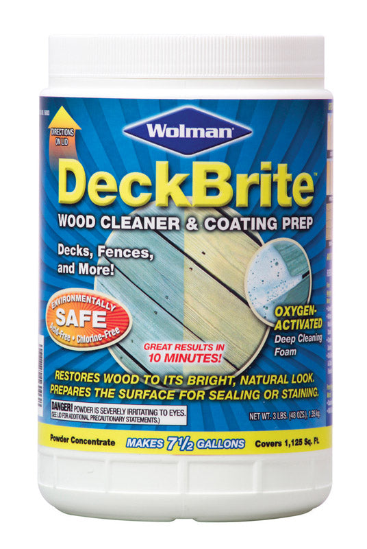 DECKBRITE - Wolman DeckBrite Transparent Wood Cleaner and Coating Prep 3 lb