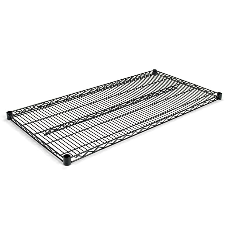 Alera - Industrial Wire Shelving Extra Wire Shelves, 48w x 24d, Black, 2 Shelves/Carton
