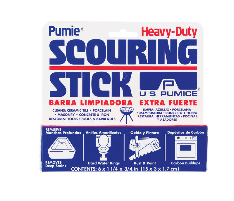 US PUMICE - US Pumice Pumie Heavy Duty Scouring Stick For Bath/Toilet 6 in. L 1 pk - Case of 12