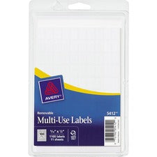 Avery&reg; Removable ID Labels [LABEL;REMOVEABLE;0.3X0.5;WE-PK]