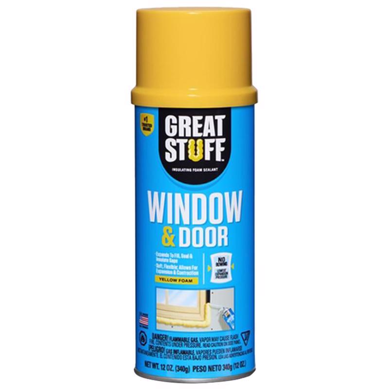 GREAT STUFF - Great Stuff Window & Door Yellow Polyurethane Insulating Foam Sealant 12 oz - Case of 12