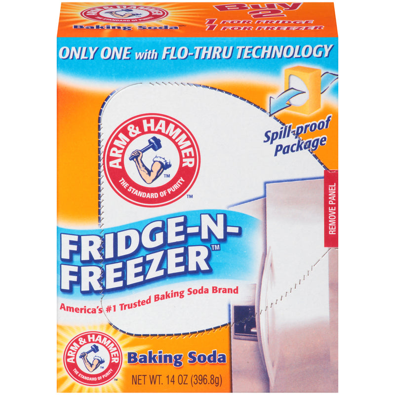 ARM & HAMMER - Arm & Hammer Fridge-N- Freezer No Scent Baking Soda Cleaner Powder 14 oz - Case of 12