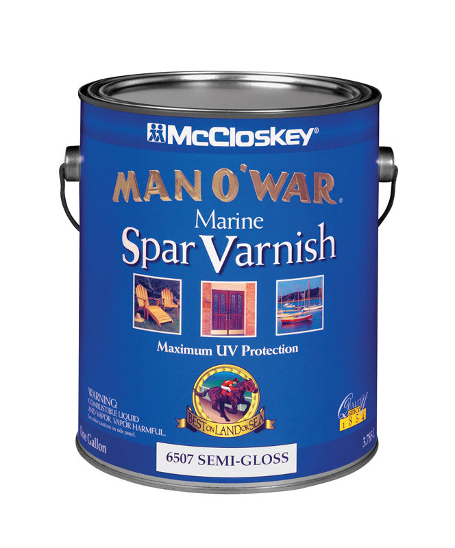 MAN O' WAR - McCloskey Man O' War Semi-Gloss Clear Marine Spar Varnish 1 gal - Case of 2 [080.0006507.007]