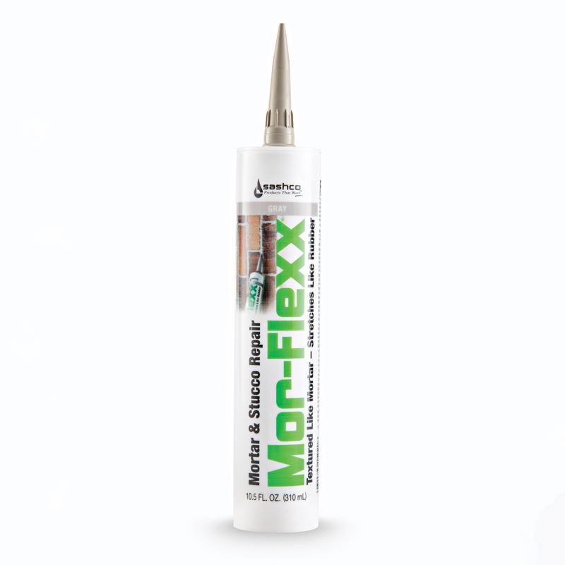 MOR-FLEXX - Sashco Mor-Flexx Gray Elastomeric Acrylic Latex Mortar and Stucco Repair Caulk 10.5 oz - Case of 12