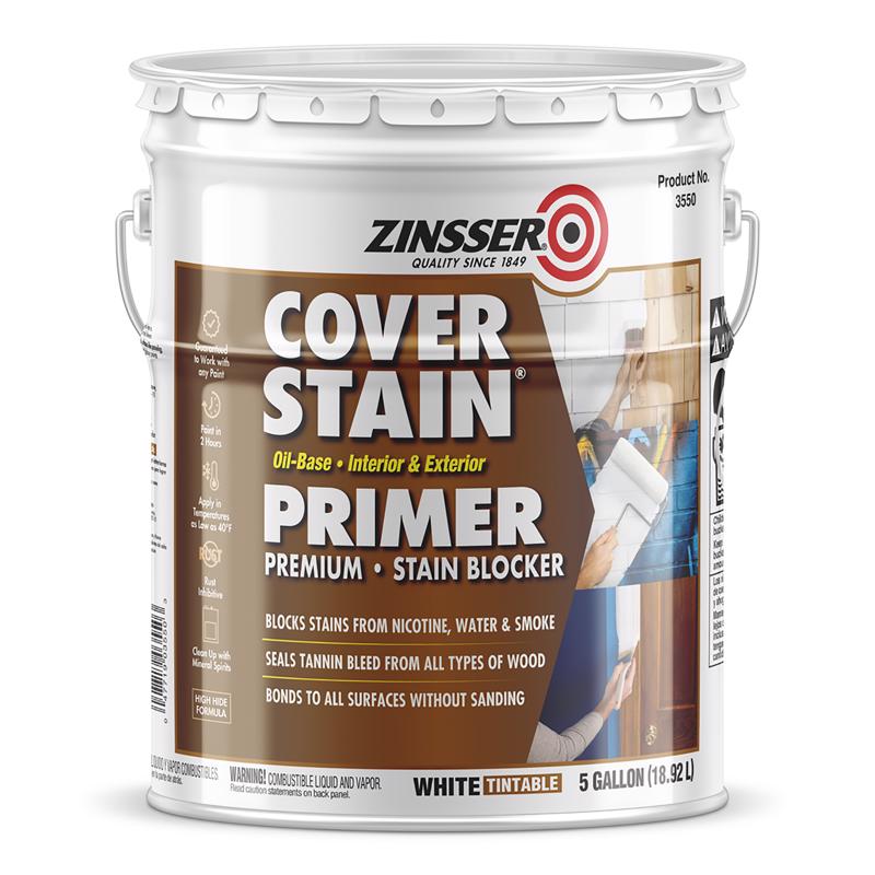 ZINSSER - Zinsser Cover Stain White Oil-Based Alkyd Primer and Sealer 5 gal